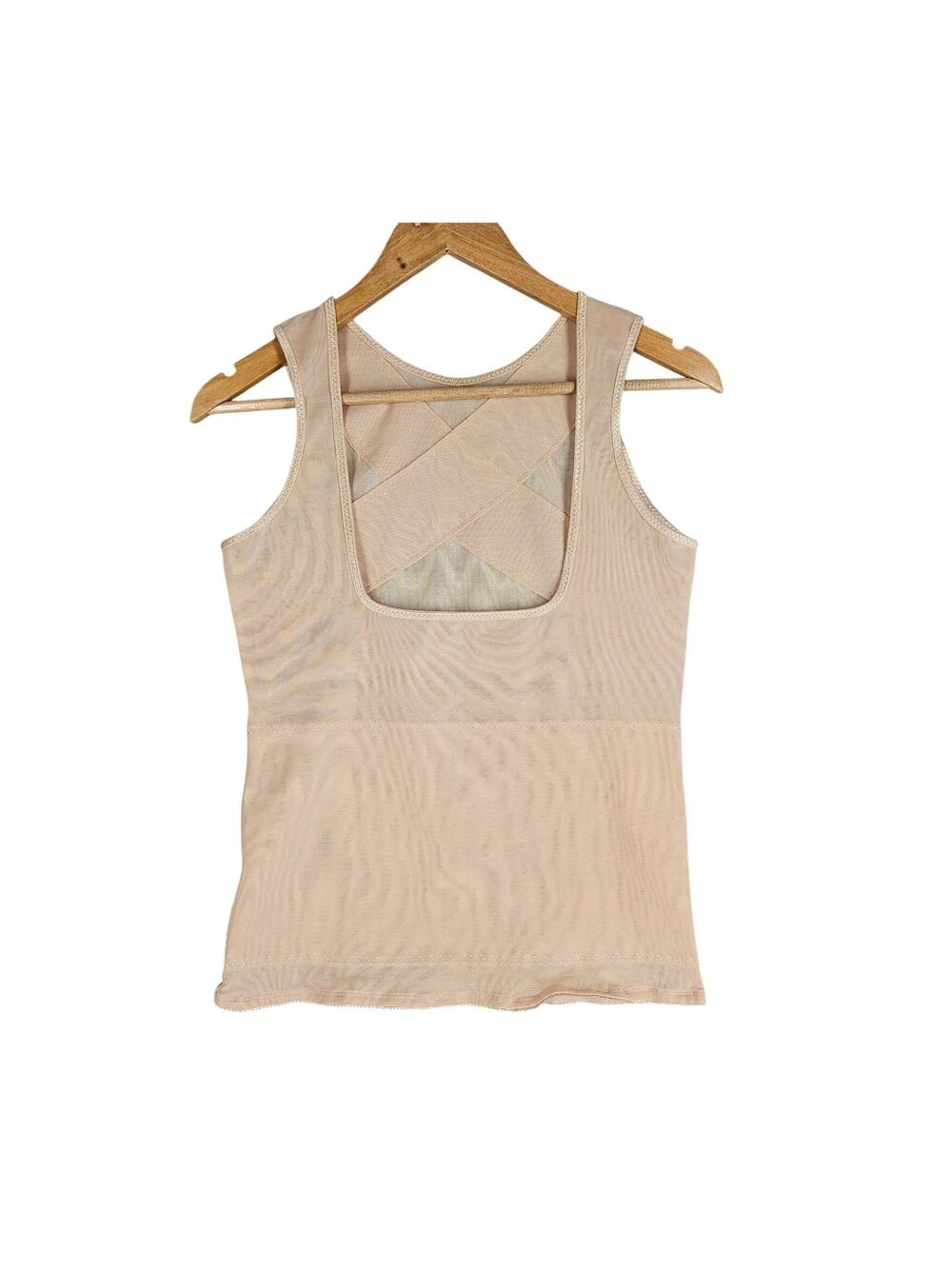 KYMARO NEW BODY SHAPER BEIGE CRISSCROSS BACK  – WOMEN’S LARGE – SEAMLESS SUPPORT